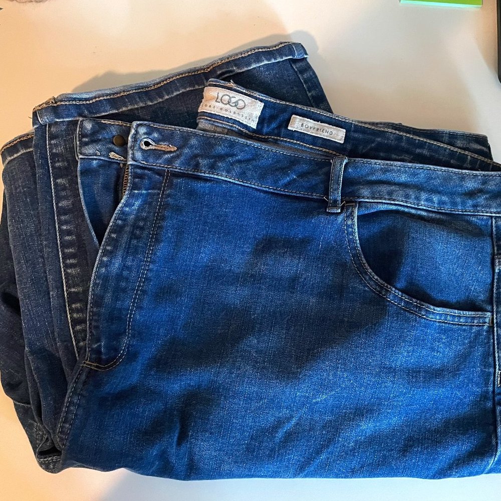LOGO by Lori Goldstein Boyfriend Jeans